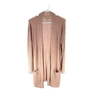 Philosophy | L Large Pink Open Cardigan Sweater